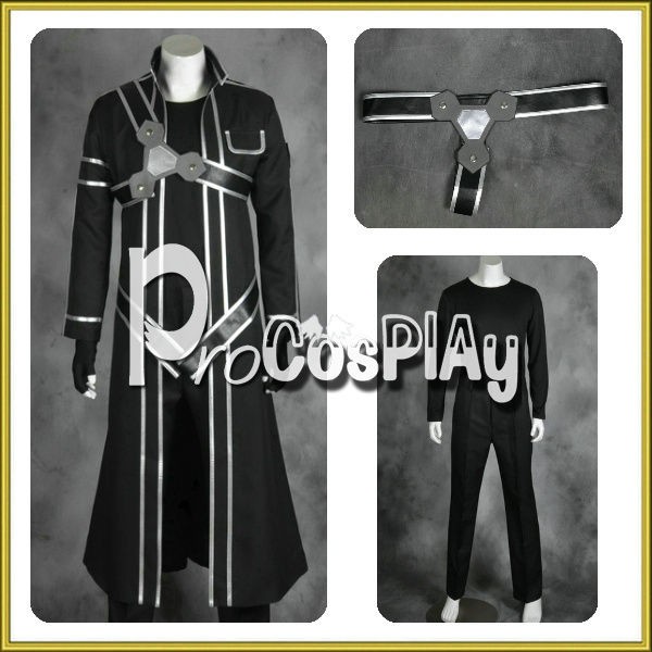 High Quality Sword Art Online Kirito Kirigaya Cosplay Costume