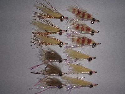 12 Gotcha Bonefish Permit Fly Fishing Flies Assortment