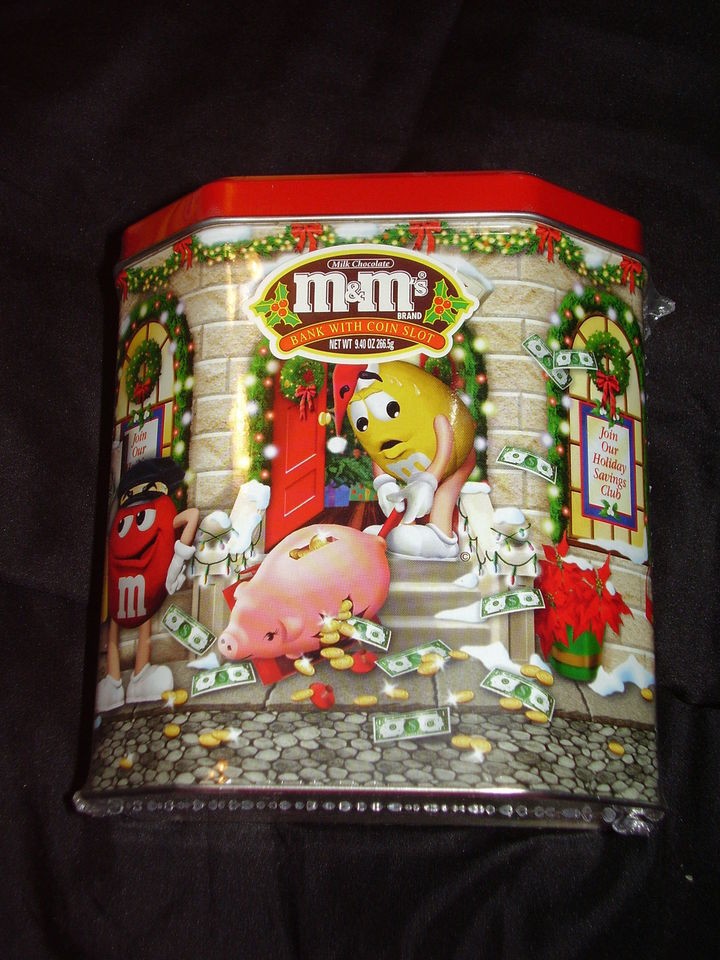 2003 Limited Edition M&M Bank with Coin Slot Tin Sealed and MINT