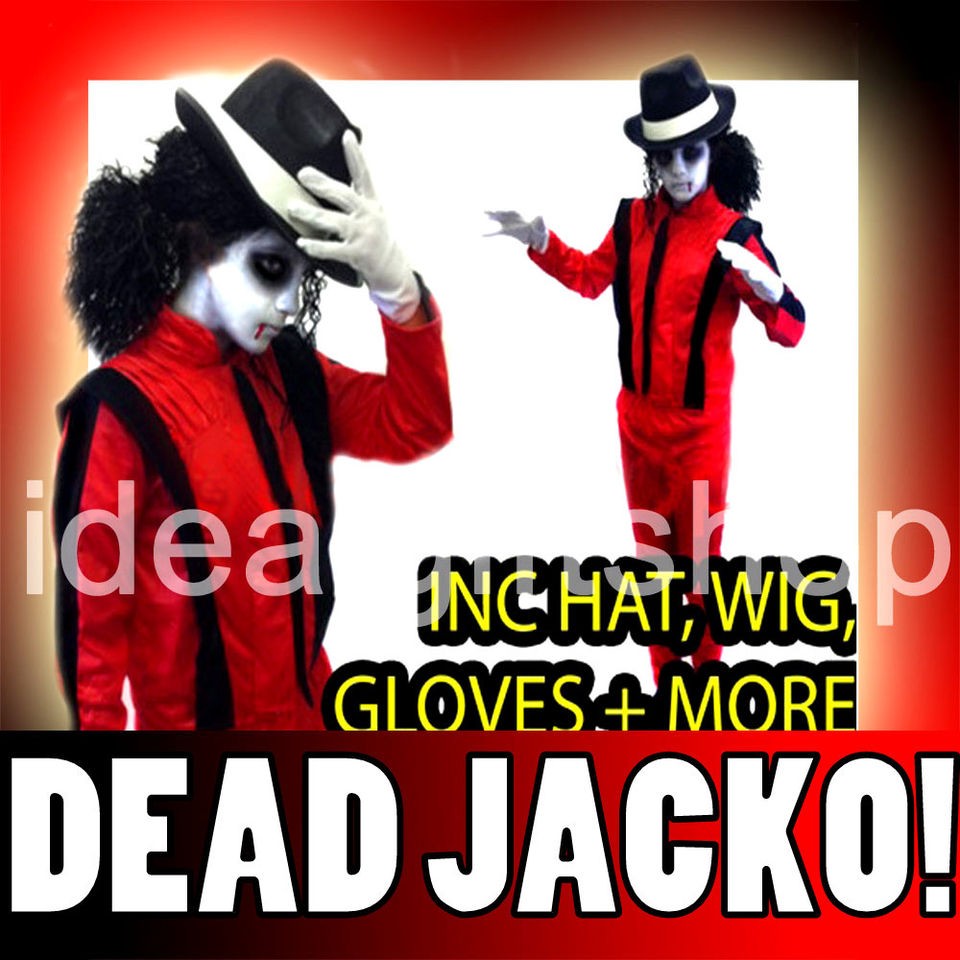 KIDS DELUXE DEAD JACKO HALLOWEEN FANCY DRESS COSTUME KIDS POPSTAR BOYS 