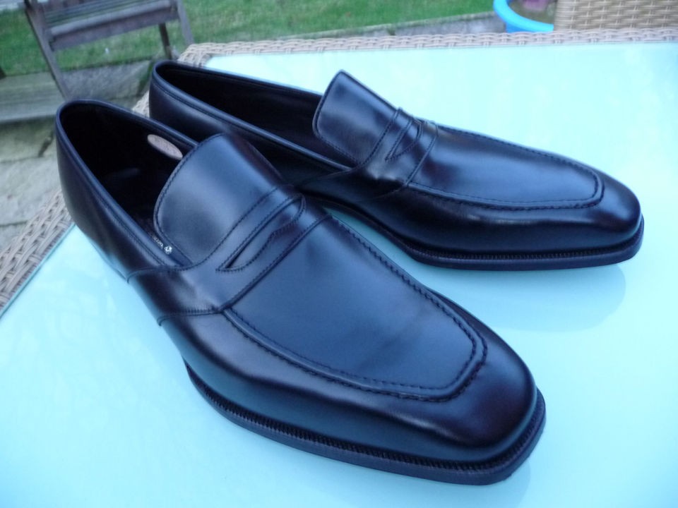 C160 George Cleverley   UK 6 D   SEAN Semi Bespoke  Black Calf Loafers