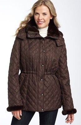 NEW WOMENS MARC NEW YORK ANDREW MARC LISA QUILTED FAUX FUR COATS Diff 