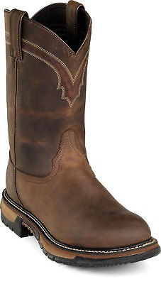 Rocky Ride 2810 Bentley Roper Mens Brown Leather Western Cowboy Work 