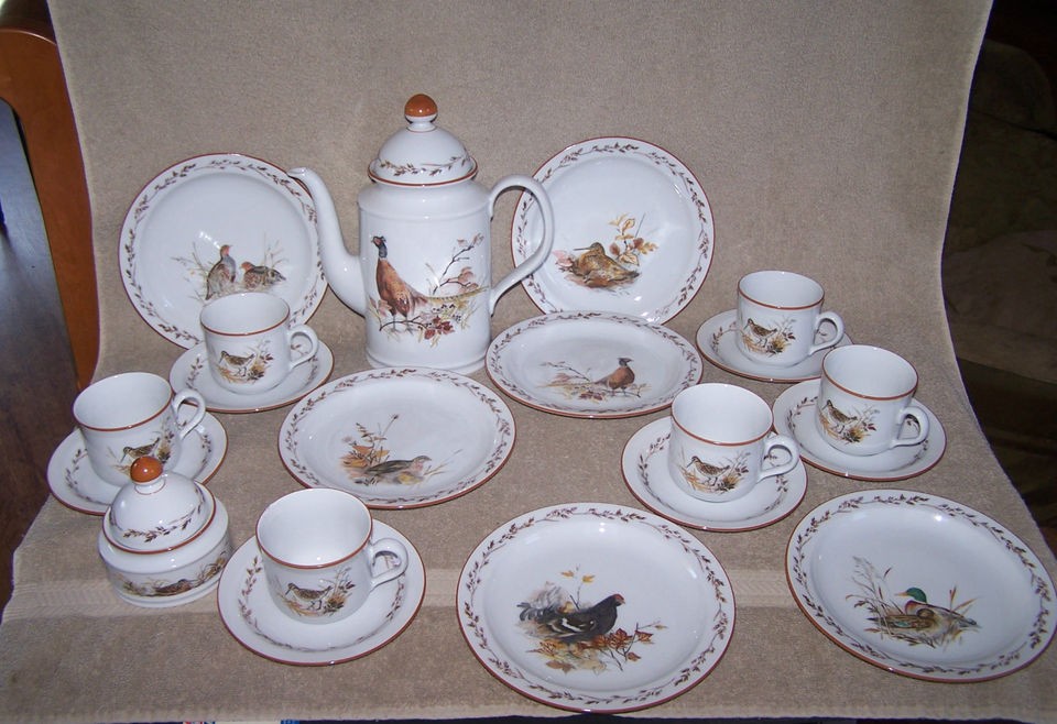 Seltmann Weiden Bavaria W Germany Game Birds Dessert Tea Coffee Set