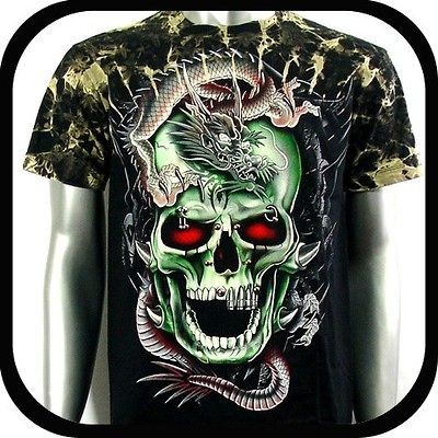 Survivor T Shirt Biker Metal Rock Vtg Tattoo S40 Sz XXL 2XL Street 