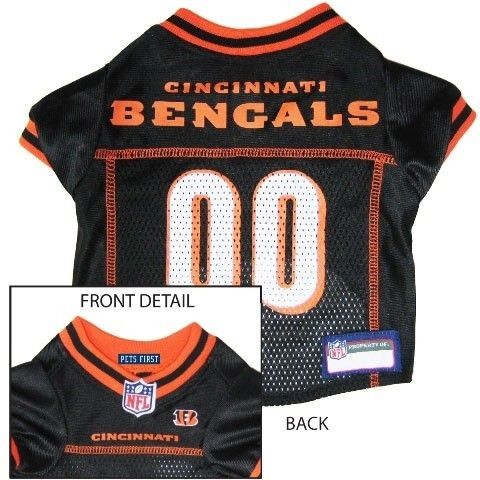 Cincinnati BENGALS BLACK MESH Pet Dog JERSEY with NFL PATCH S M L