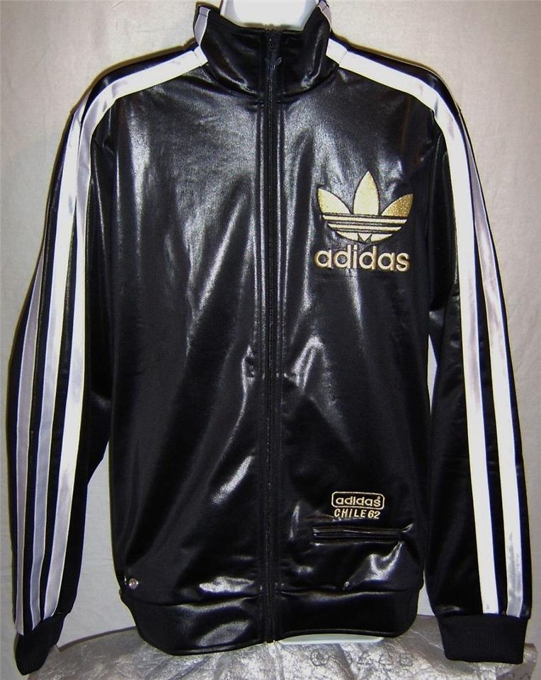 NEW ADIDAS CHILE 62 MEGA VARIO MENS TRACK TOP JACKET BLACK/WHITE/GO 