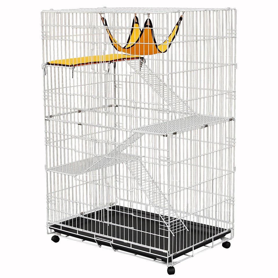 48x32x22 Large Cat Rabbit Chinchillas Ferret Pet Cage 2 Door Playpen 