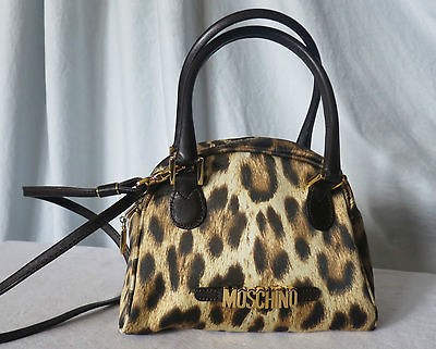 Vintage MOSCHINO Animal Print Handbag by REDWALL w/Detachable Strap