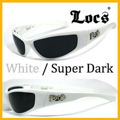 Discounted Locs Mens Gangster Sunglasses   White LC53