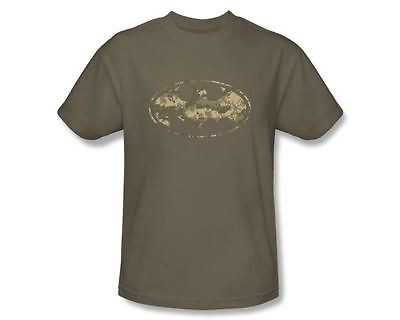 Free Ship Batman Bat Man Army Camo Camouflage Shield Logo T Shirt 