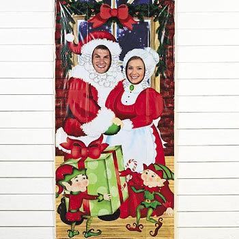 Mr. & Mrs. Santa Photo Door Banner / 1 PC / CHRISTMAS (70/6029)