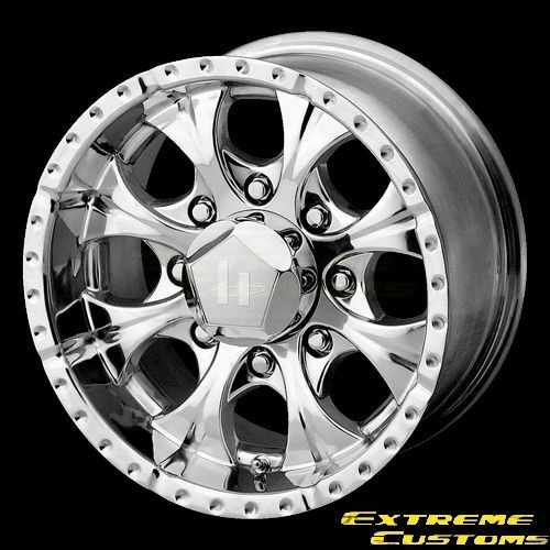 16 x10 Helo HE791 Maxx Chrome 8 Lugs Wheels Rims FREE LUGS