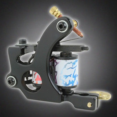   Tattoo Machine Gun Custom Handmade Design 10 Wrap Coils Liner / Shader