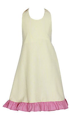 Claire & Charlie, Yellow Seersucker halter dress, 5T, **NWT**