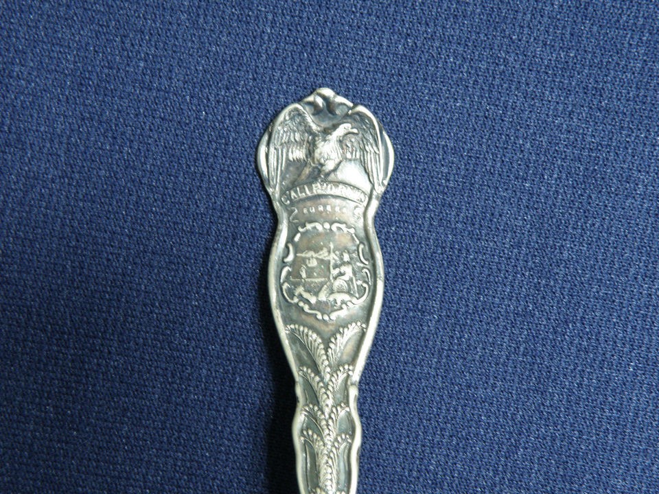   CALIFORNIA Wm. Rogers & Son AA VERY TARNISHED Collector Souvenir Spoon