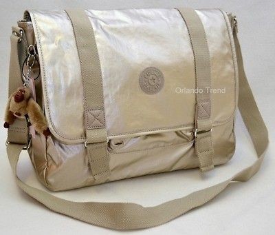 New Kipling Aleron RadiantDrm Metallic Gold Bag TM5163 Crossbody 