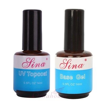 2Pcs Professional Top Coat Primer Base Gel Nail Art UV Gel Polish for 