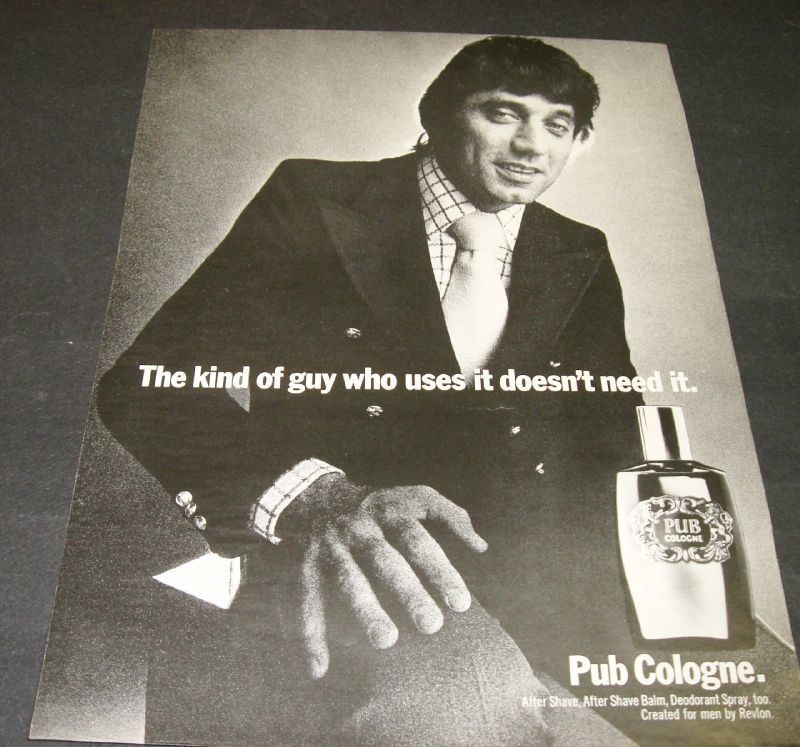 1970s MAGAZINE AD *PUB COLOGNE* JOE NAMATH