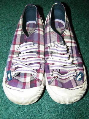 GIRLS PURPLE PLAID ROCKETDOG SHOES SIZE 2