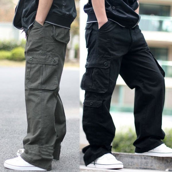 Mens Multi Pockets Loose Combat Sport Outdoor MILITARY ARMY CARGO 