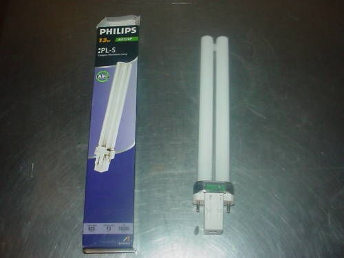 Philips Fluorescent PL S Bulbs 13W 827 2P GX23 Compac