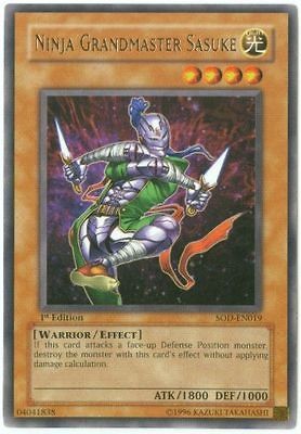 Yu Gi Oh Card   SOD EN019   NINJA GRANDMASTER SASUKE (rare)   NM/Mint