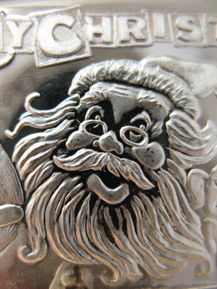 OZ .999 SILVER FUN CHRISTMAS SANTA ,RUDOLPH, ELF BAR BULLION OR 