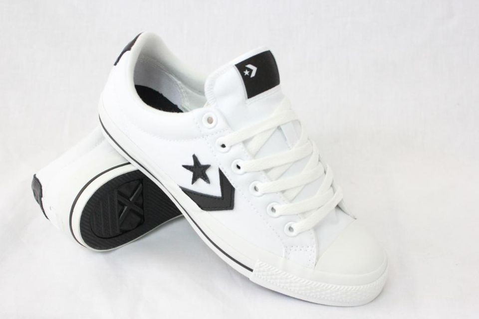 CONVERSE STAR PLAYER S II WHITE BLACK CANVAS MENS SKATE SHOE SIZES 5 