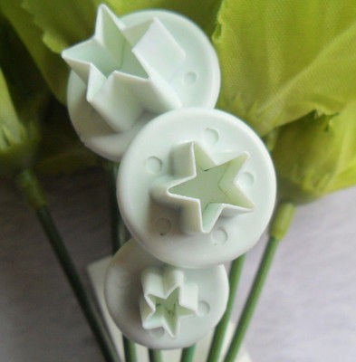 3PCS Stars Almighty baking Fondant Cake fondant flowers molding die 