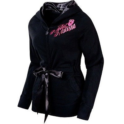   MULISHA Black Pink Ribbon Bow Hoodie Sinful Corazon Corset Top Jacket