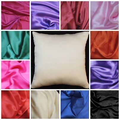 Satin Pillow Case Indian cushion cover decorative silky sham sofa 