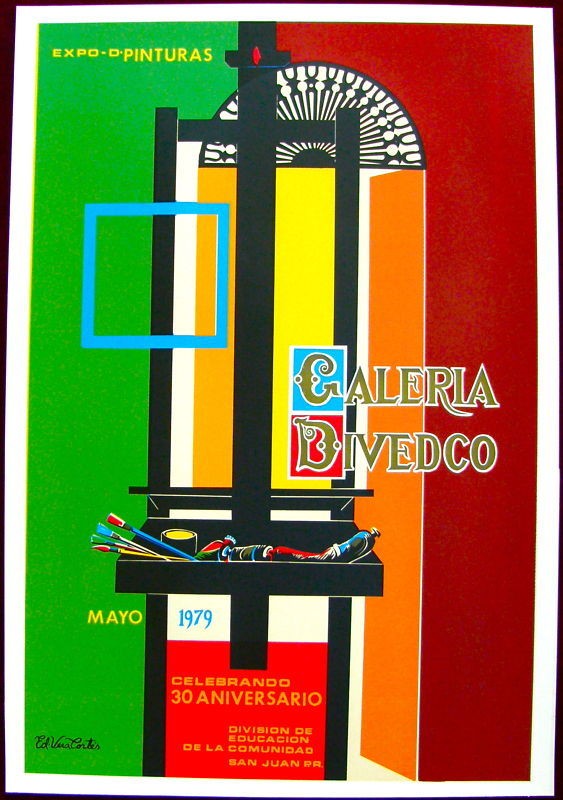Vera Cortes 79 Exposicion Pinturas Galeria DIVEDCO Cartel Serigraph 