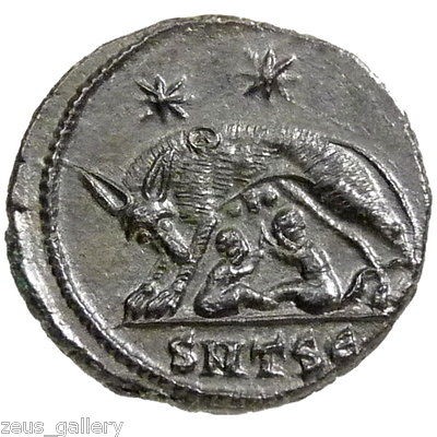   ROMULUS & REMUS Ancient ROMAN Coin CONSTANTINE I The Great MS