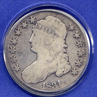 1831 Capped Bust Silver Half Dollar Rare Key Higher Grade Stunner US 