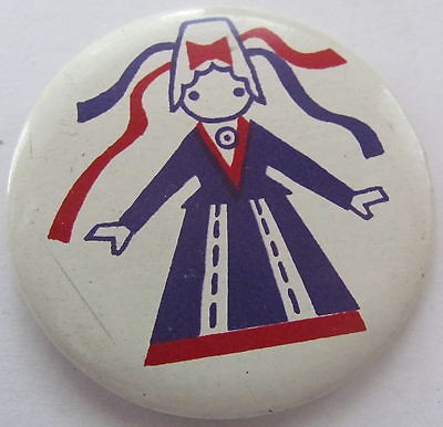   SOVIET Russian Pin Badge Estonia Estonian Folk National Dress Costume