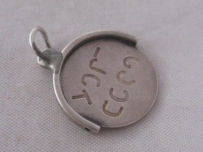 VINTAGE c1960 SILVER SPINNING  GOOD LUCK  CHARM FREE P&P UK