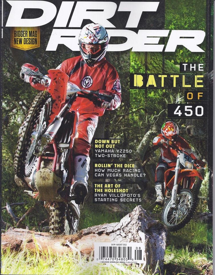 DIRT RIDER MAGAZINE Battle of 450 2012 Yamaha YZ250 Ryan Villopoto 