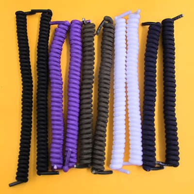   Children Curly Elastic Coil Shoelaces Shoe Lace Spring Notie Curley