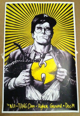 Wu Tang Clan limited edition original concert poster Superman print