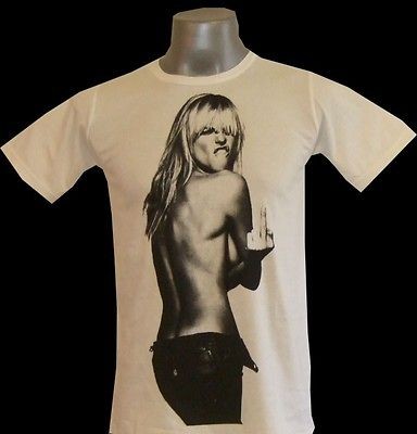 Kate Moss Middle Finger Ladies T shirt Size S, M, L, XL