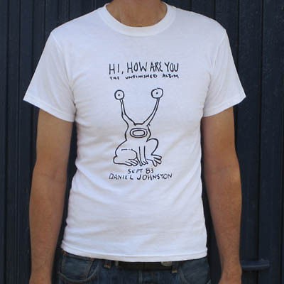 DANIEL JOHNSTON HI HOW ARE YOU MENS WHITE T SHIRT SMALL   2XL