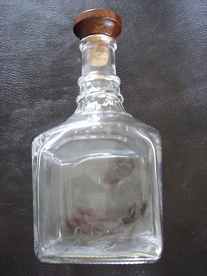 Jack Daniels Decanter/Botle Wood Cork 8 1/2 tall