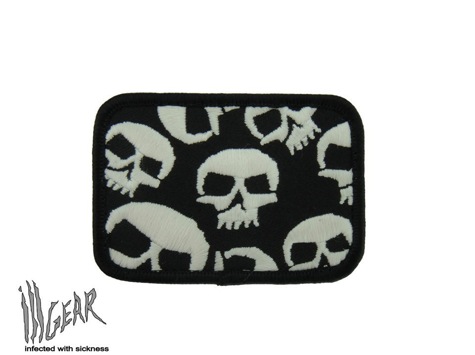 ill Gear MONSTER GITD SKULLS Velcro Patch Tactical Survival Zombie 