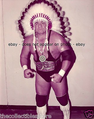 EDWARD WAHOO MCDANIEL NWA PRO WRESTLING BELT FOOTBALL PLAYER 8 X 10 