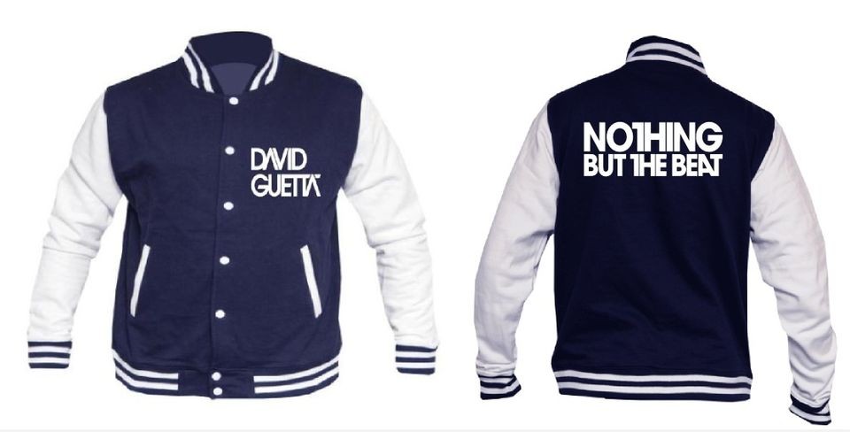 David Guetta Varsity Baseball Jacket Nothing But the Beat NEW Free UK 