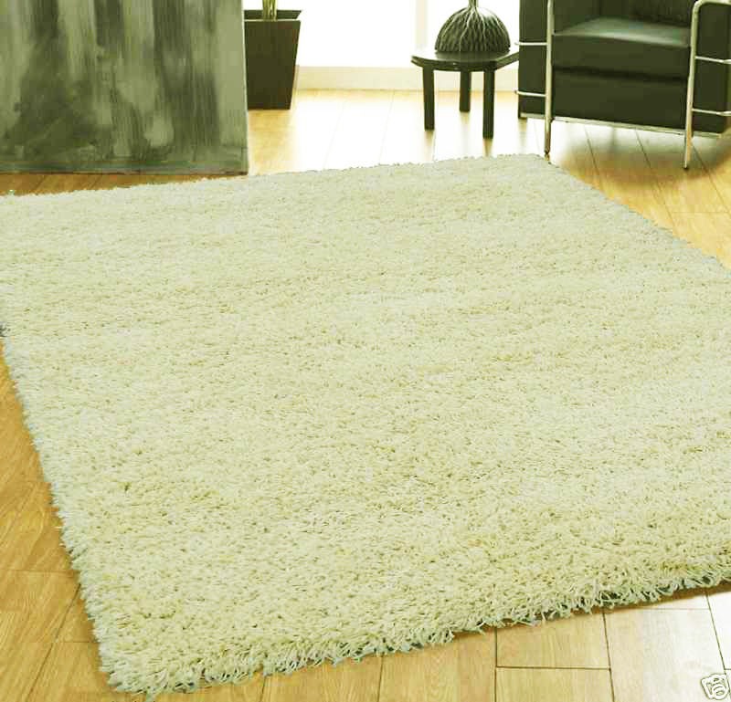    XLARGE THICK HILE PILE CREAM LUXURIOUS NON  SHREDDING SHAGGY RUGS