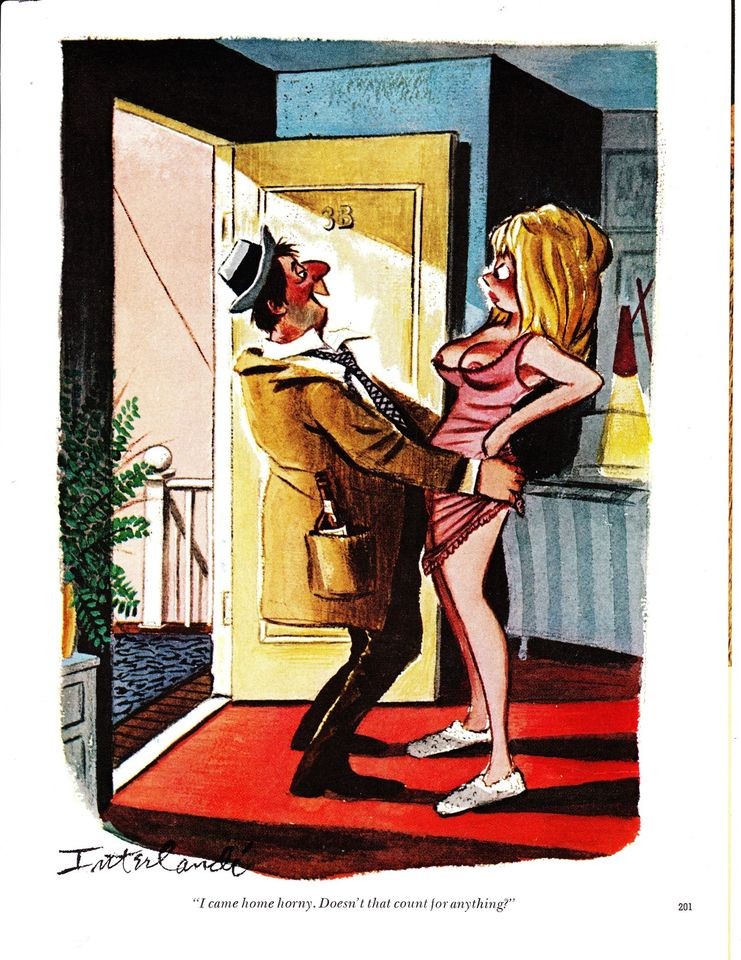 VINTAGE PLAYBOY CARTOON LOT  6 Cartoons by INTERLANDI