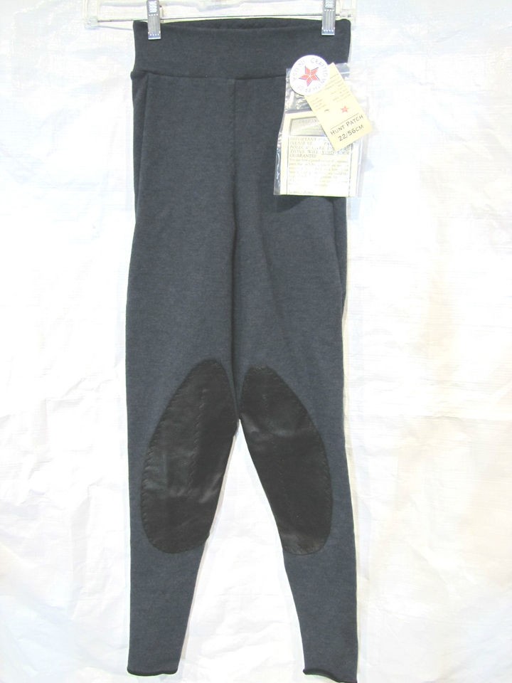   DRESSAGE BREECH/TIGHT NAVY LEATHER HUNT PATCH STRETCH SZ 22 NWT