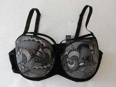 NWT NEW Marlies Dekkers ZENTANGLE Balconette front lace detail BRA 36D